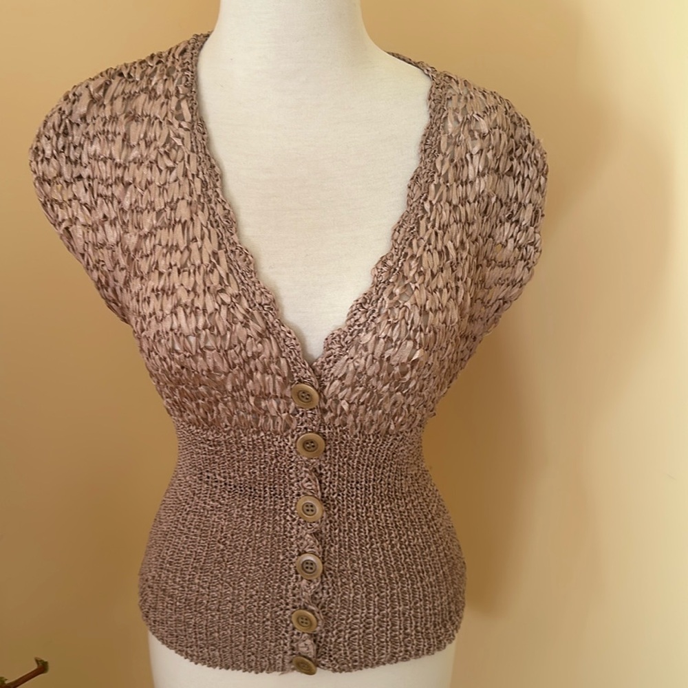 Bebe knitted ivory cardigan.